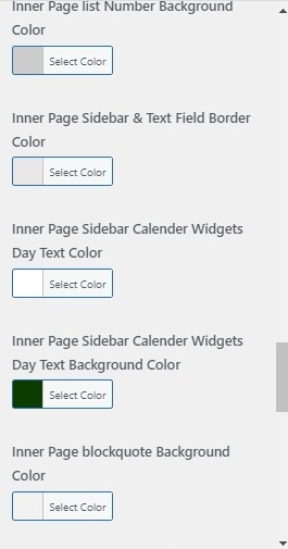 set Footer section