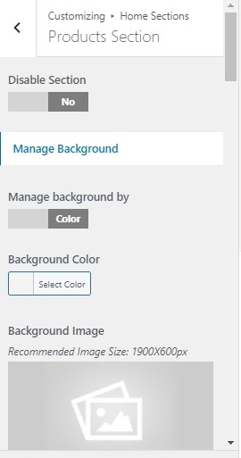 set fproduct section