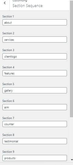 set section sequence