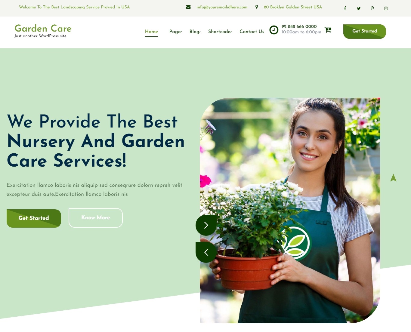 Garden Care wordpress theme