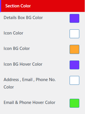 set contact section