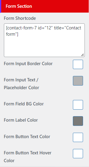 set contact section