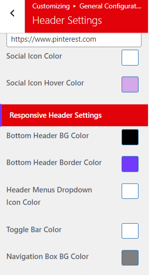 Set Header contact 