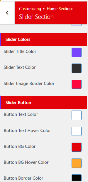 set slider