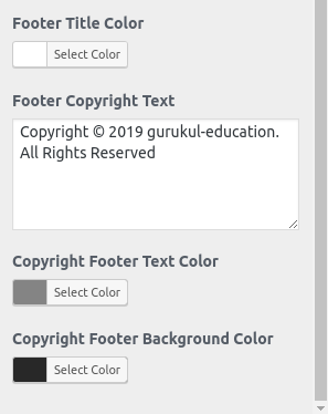 set Footer section