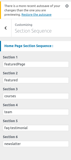 set section sequence