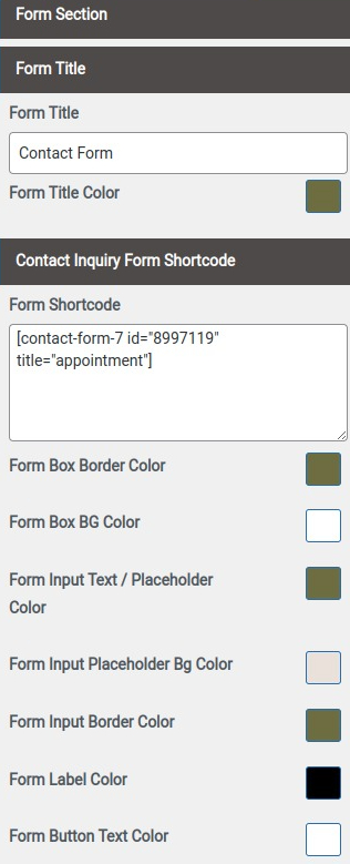 set Appointment section