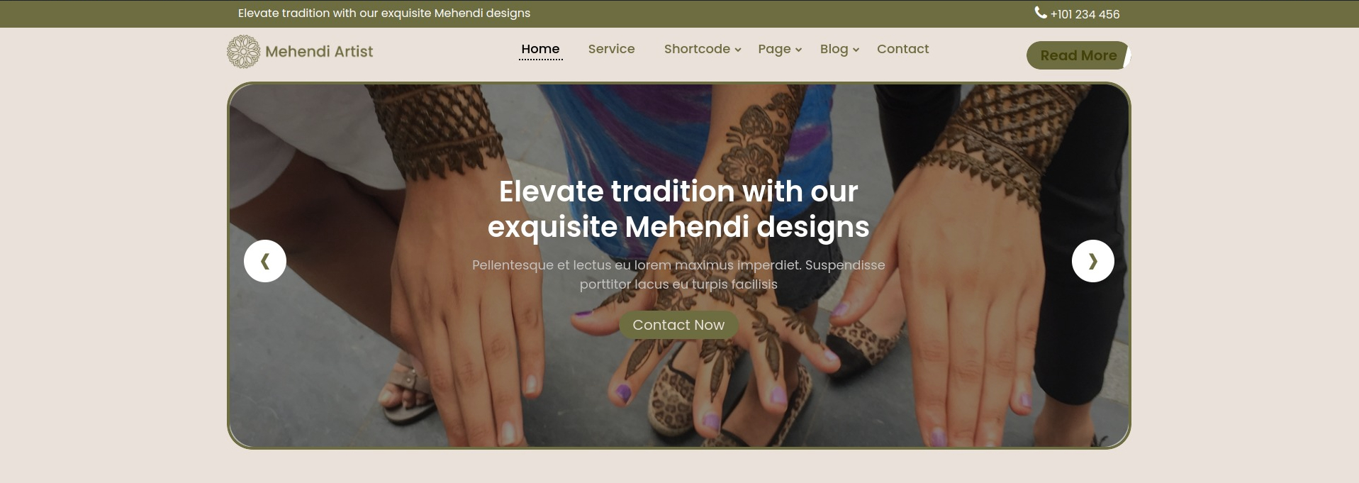 Heena Mehndi pro wordpress theme