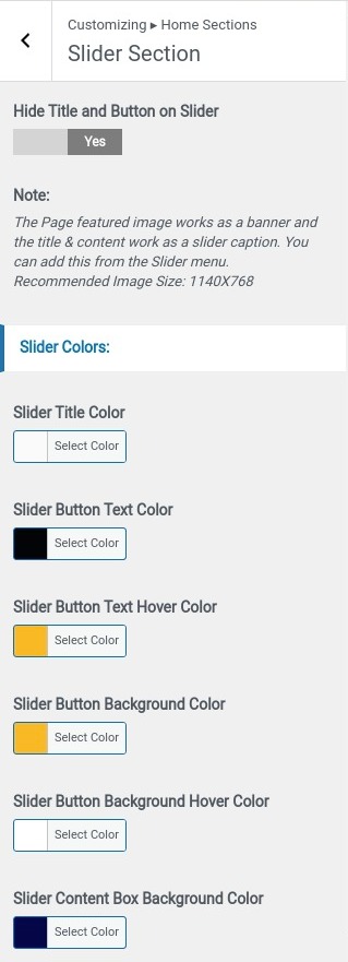 set slider