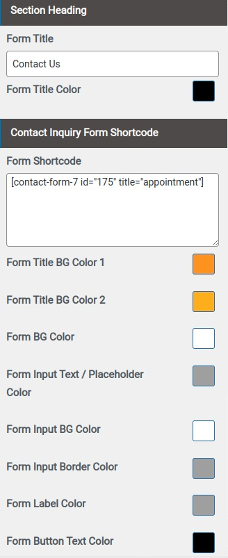 set Appointment section