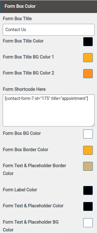 select Contact Page template