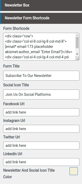 set contact section