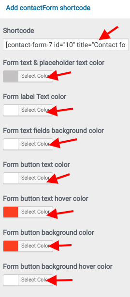 set contact section