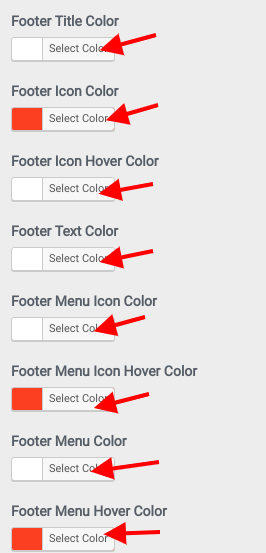 set Footer section