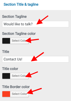 set contact section