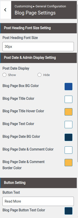 set Page Template