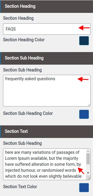 set contact section