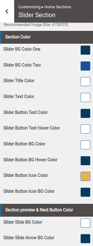 set slider