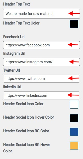 Set Header contact 