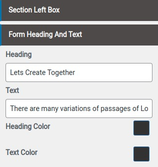 set contact section