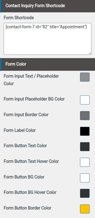 set contact section