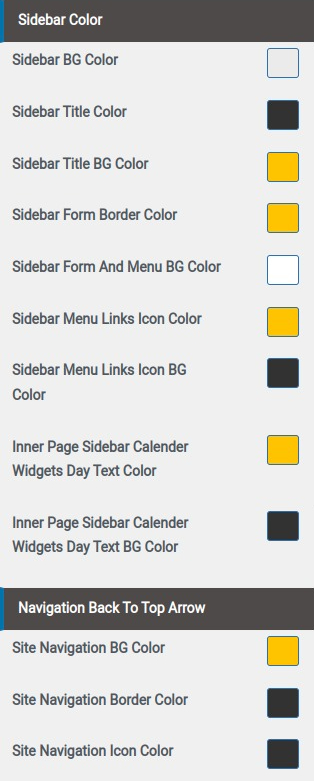 set Footer section