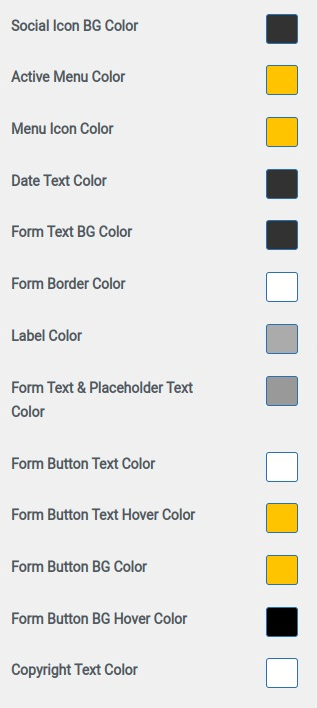 set Footer section