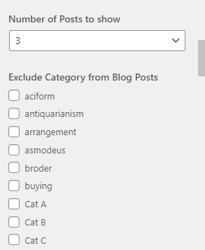 set Blog section