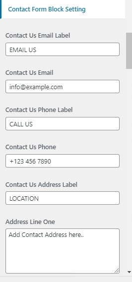 select Contact Page template