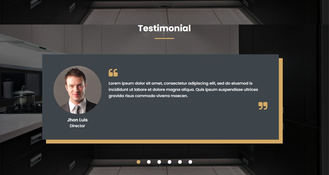 set Testimonials section