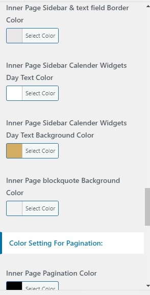 set Footer section