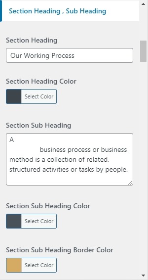 set process section