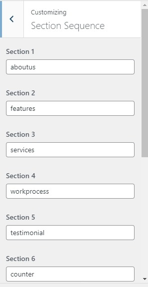 set section sequence