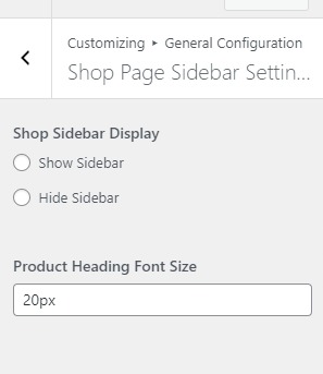 select shop Page template