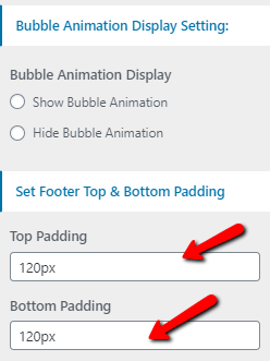 set Footer section