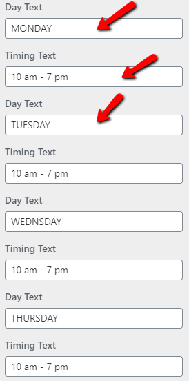 set contact section