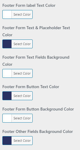 set Footer section