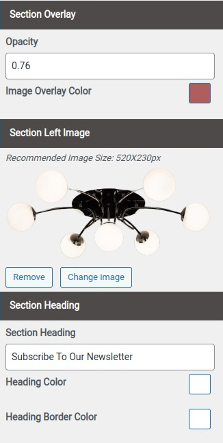 set contact section