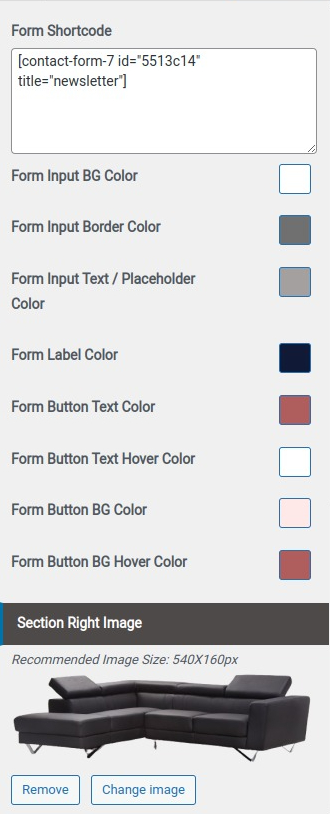 set contact section