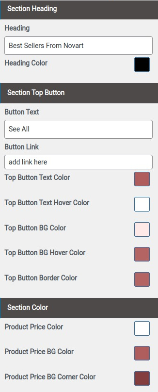 set Featured Page section