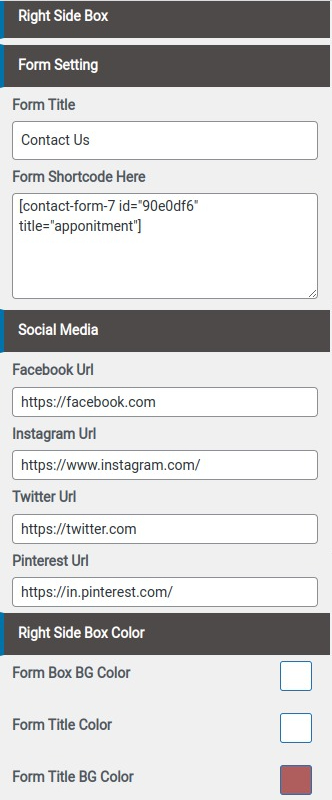 select Contact Page template