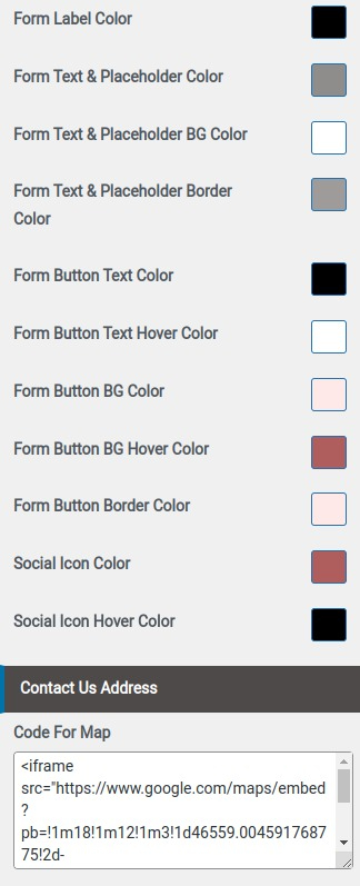 select Contact Page template
