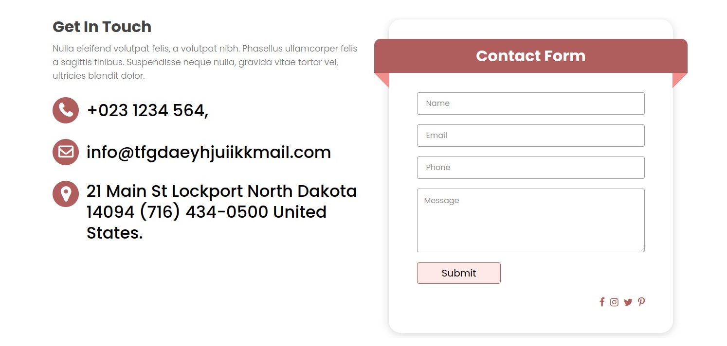 set contact section