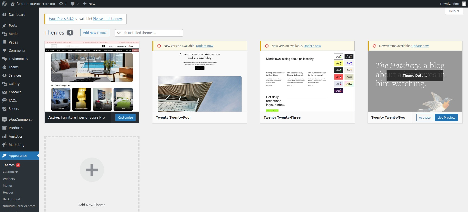 Add New Theme