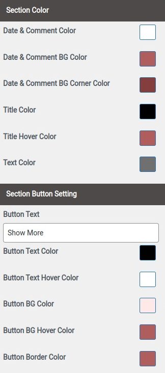 set Blog section