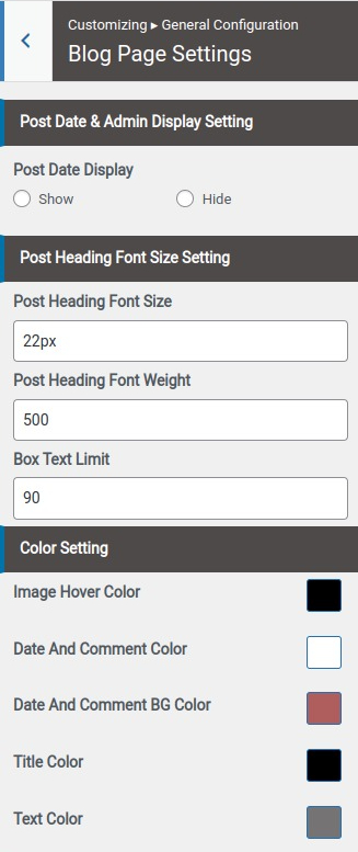 set Page Template