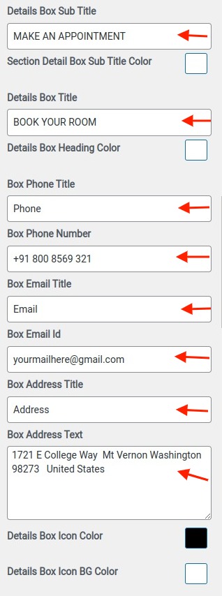 set Appointment section