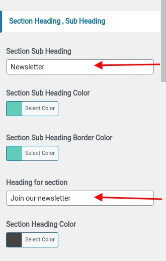 set contact section