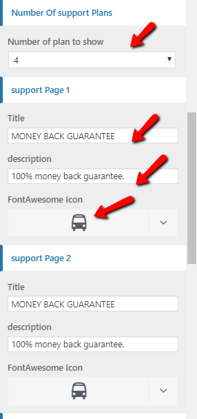 set Support Section