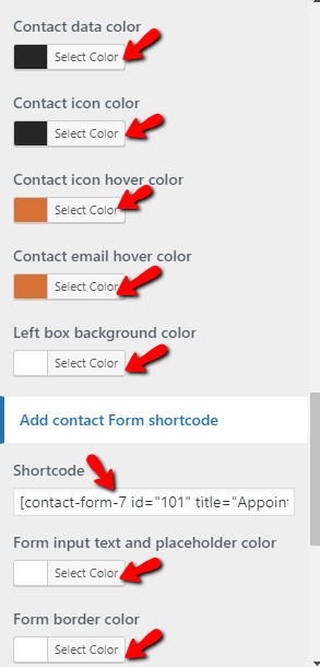 set contact section